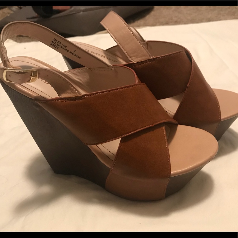 Bamboo brown wedges - Picture 6 of 7